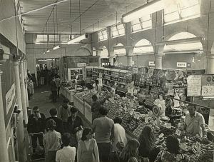 Interior of the Market Hall c1960s - Kent Photos. Dover Museum