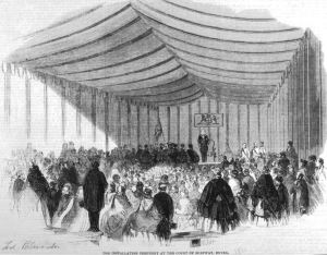 Installation of Lord Palmerston 29 August 1861 as the Lord Warden. Dover Museum