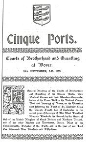 Cinque Ports Court of Brotherhood and Guestling 1953