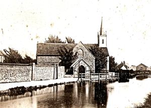 SS Peter & Paul old Church, Charlton by the River Dour 1893 before demolition. Fr Colin Johnson